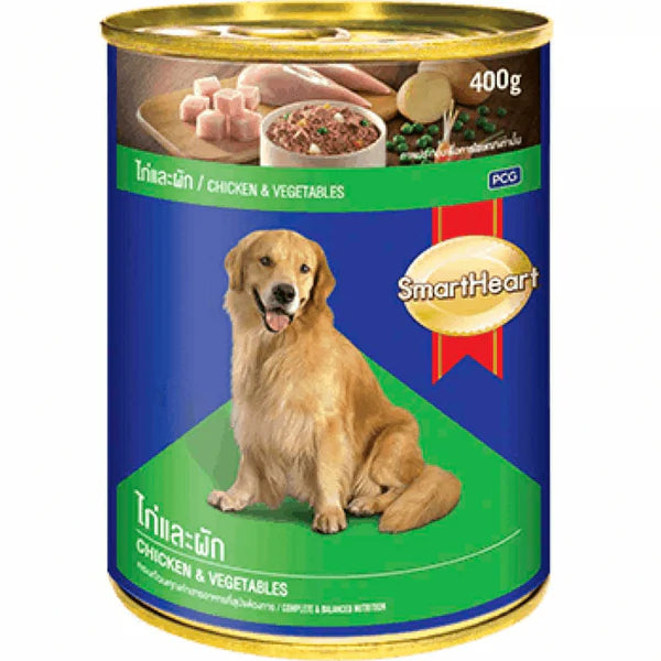 SmartHeart Canned Adult Dog Food Chicken & Vegetable 400g (Pack of 6)