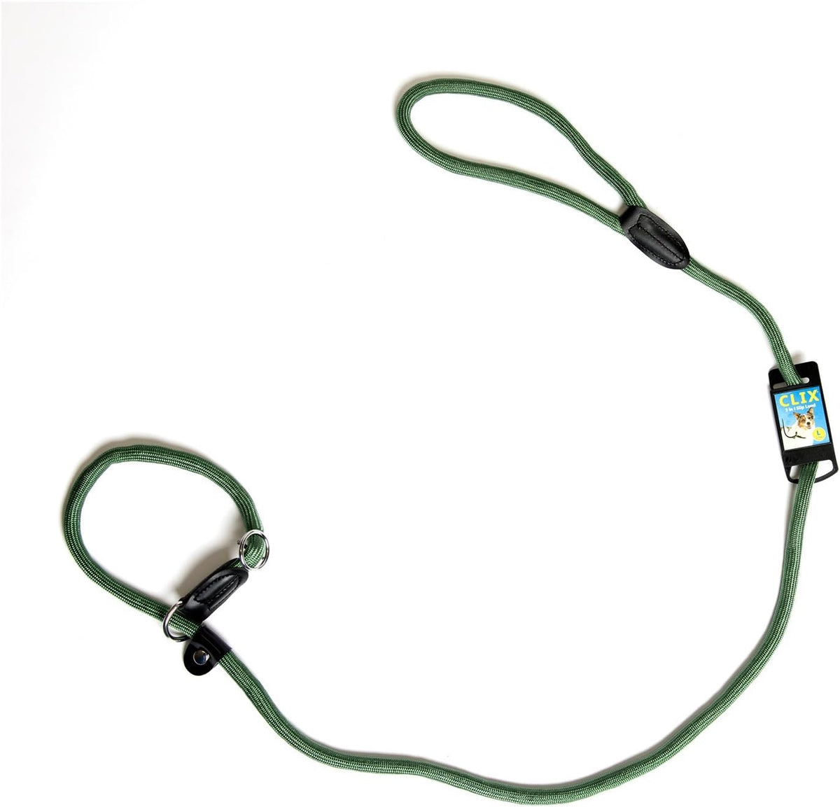 Company of Animals Clix 3-in-1 Slip Lead – Green, Large (1.7m)