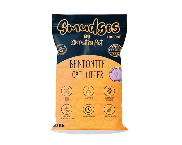 Smudges Eco cat Bentonite Clumping Cat Litter 20 Kgs - Lavender Scented