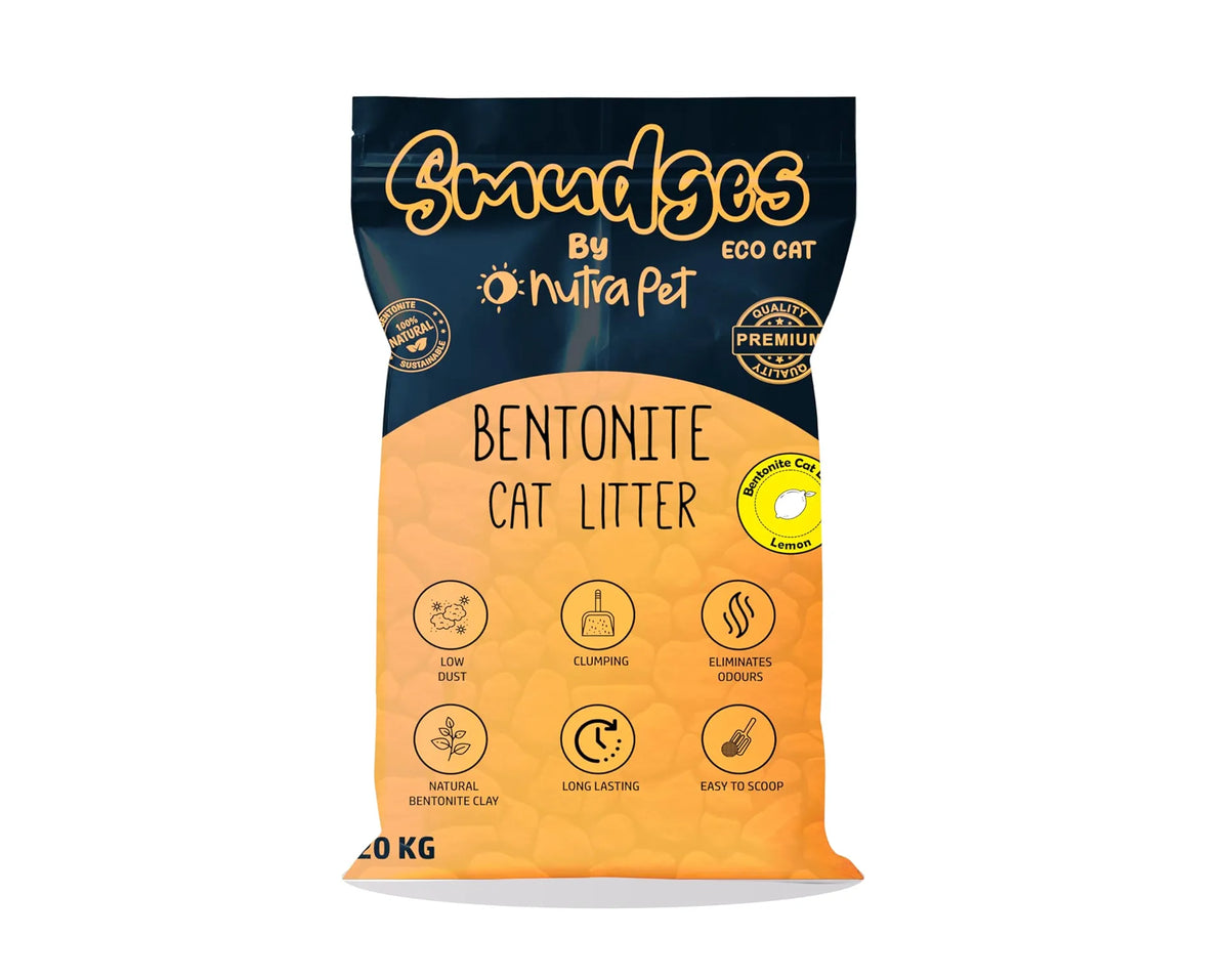 Smudges Eco cat Bentonite Clumping Cat Litter 20 Kgs - Lemon Scented