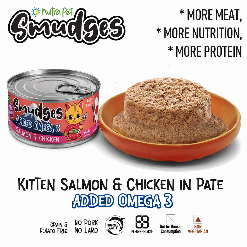 Smudges Kitten Salmon Pate Mixed with Shredded Chicken 60g