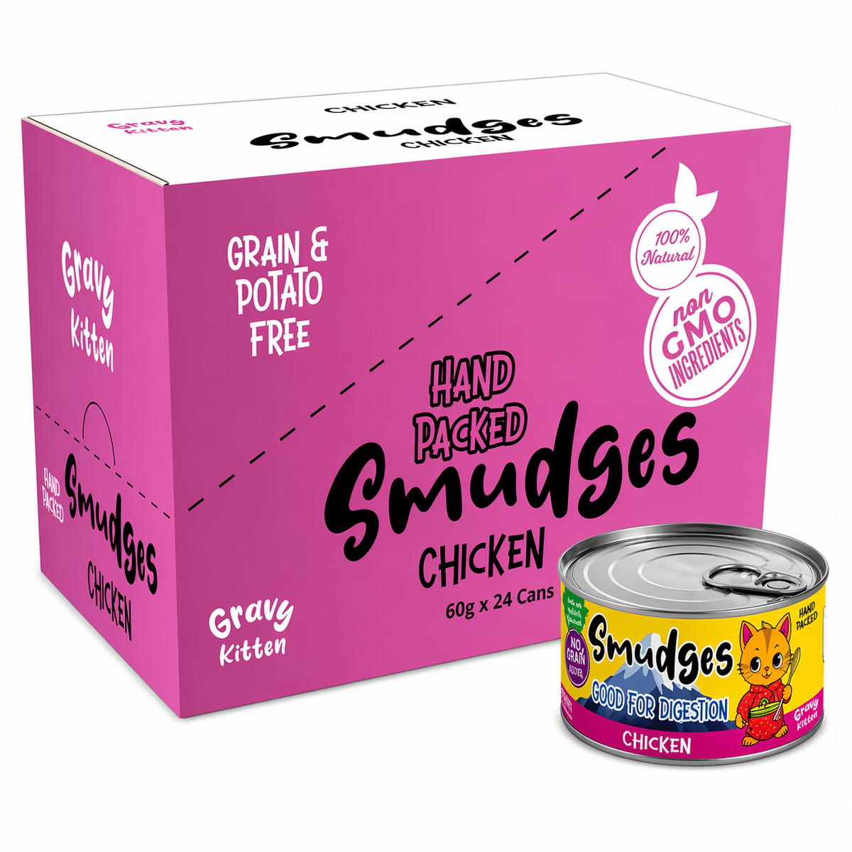 Smudges Kitten Chicken Shredded in Gravy 60g