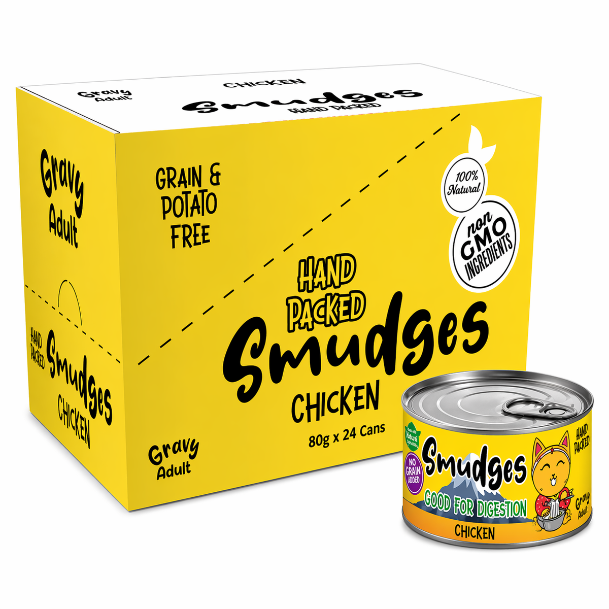 Smudges Adult Cat Chicken Flakes in Gravy 80g
