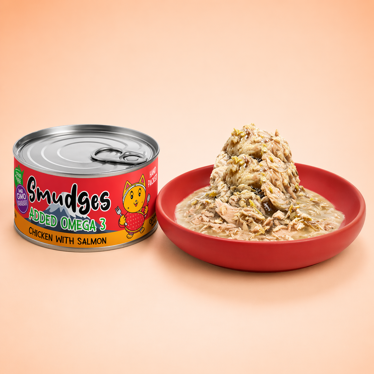 Smudges Adult Cat Chicken With Salmon In Gravy 80g