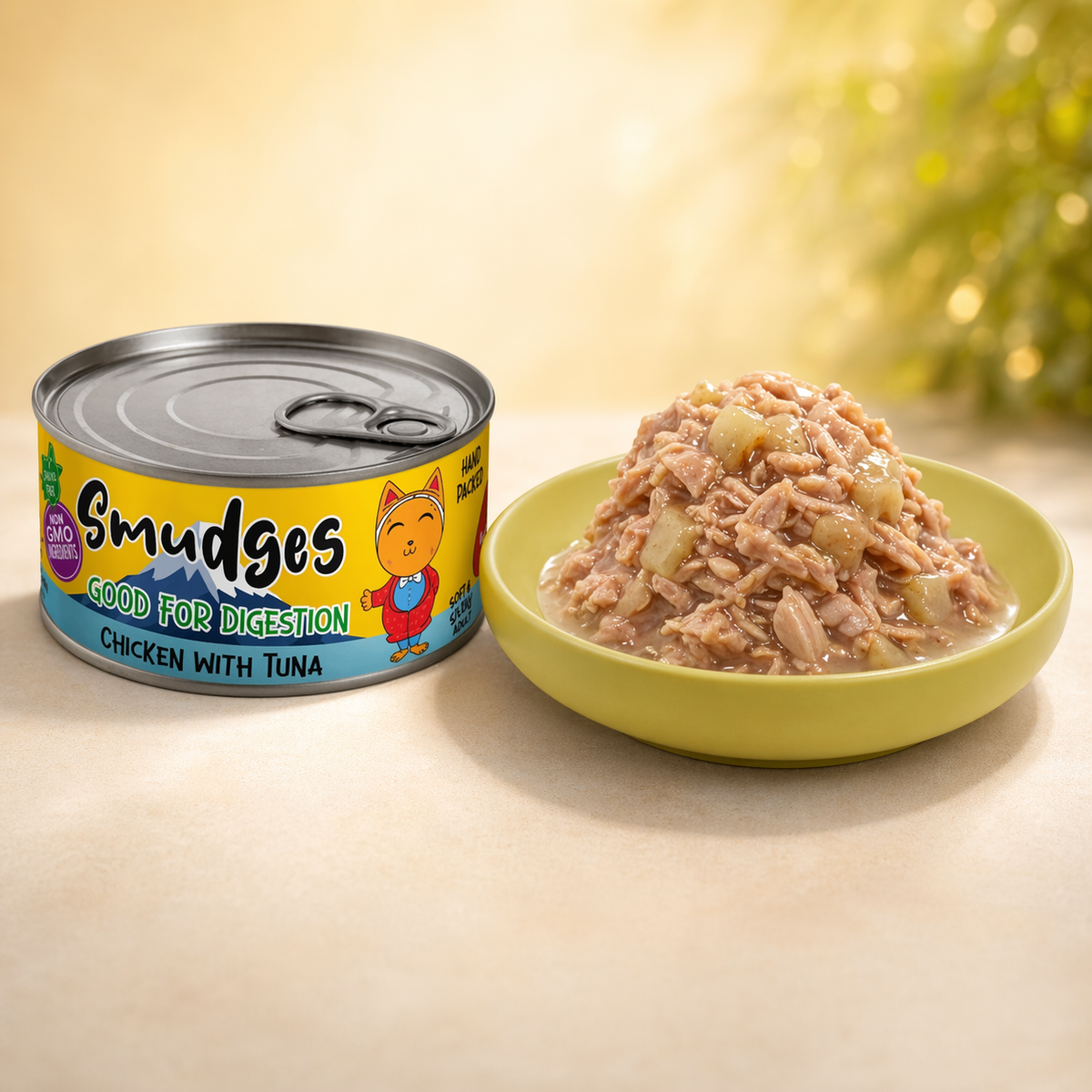 Smudges Adult Cat Chicken Flakes With Tuna In Soft Jelly 80g
