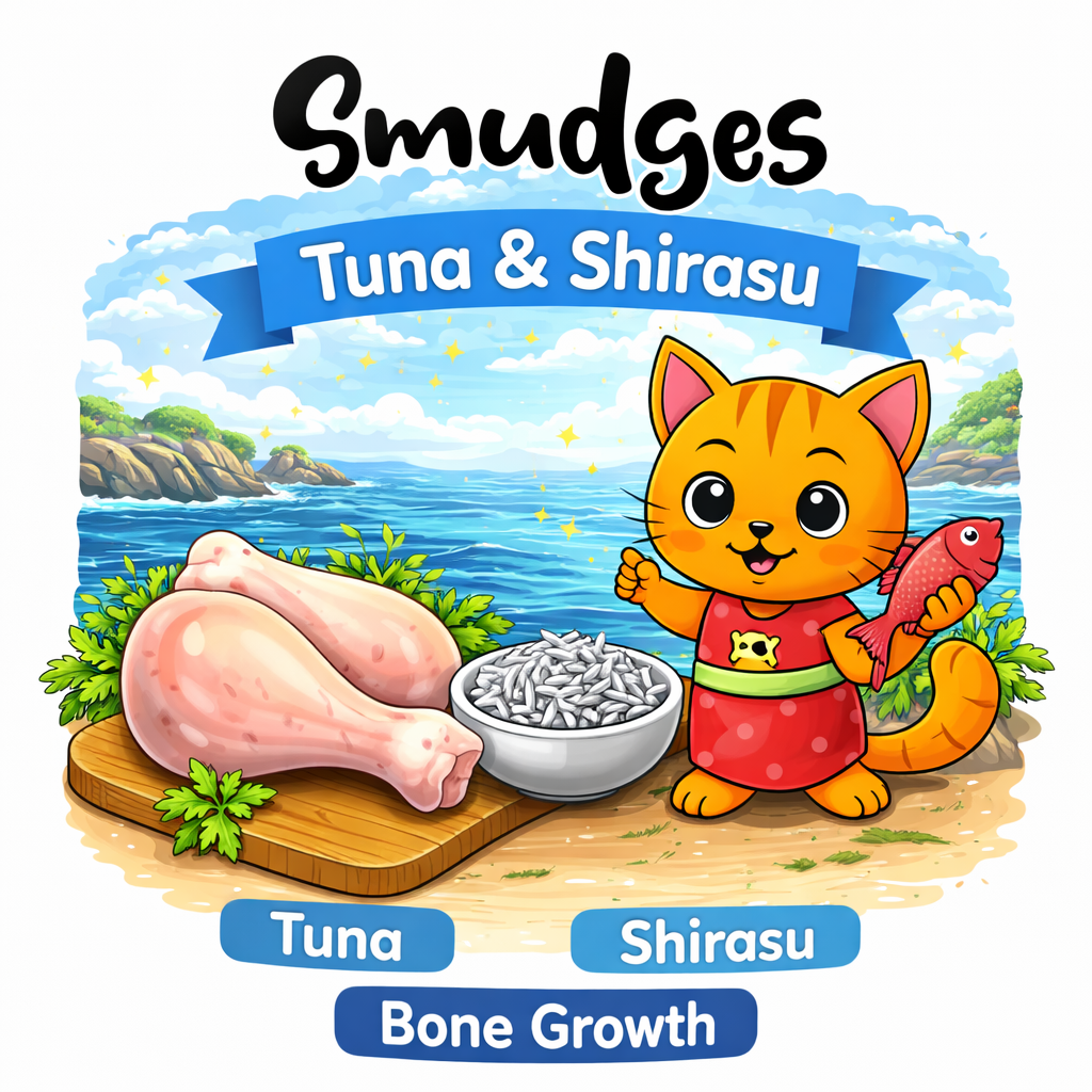 Smudges Adult Cat Tuna Flakes With Shirasu in Soft Jelly 80g