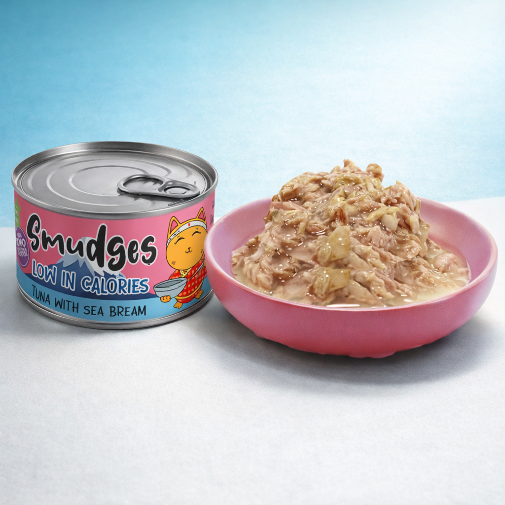 Smudges Adult Cat Tuna Flakes With Sea Bream in Soft Jelly 80g