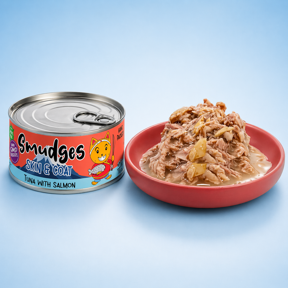 Smudges Adult Cat Tuna Flakes With Salmon in Soft Jelly 80g