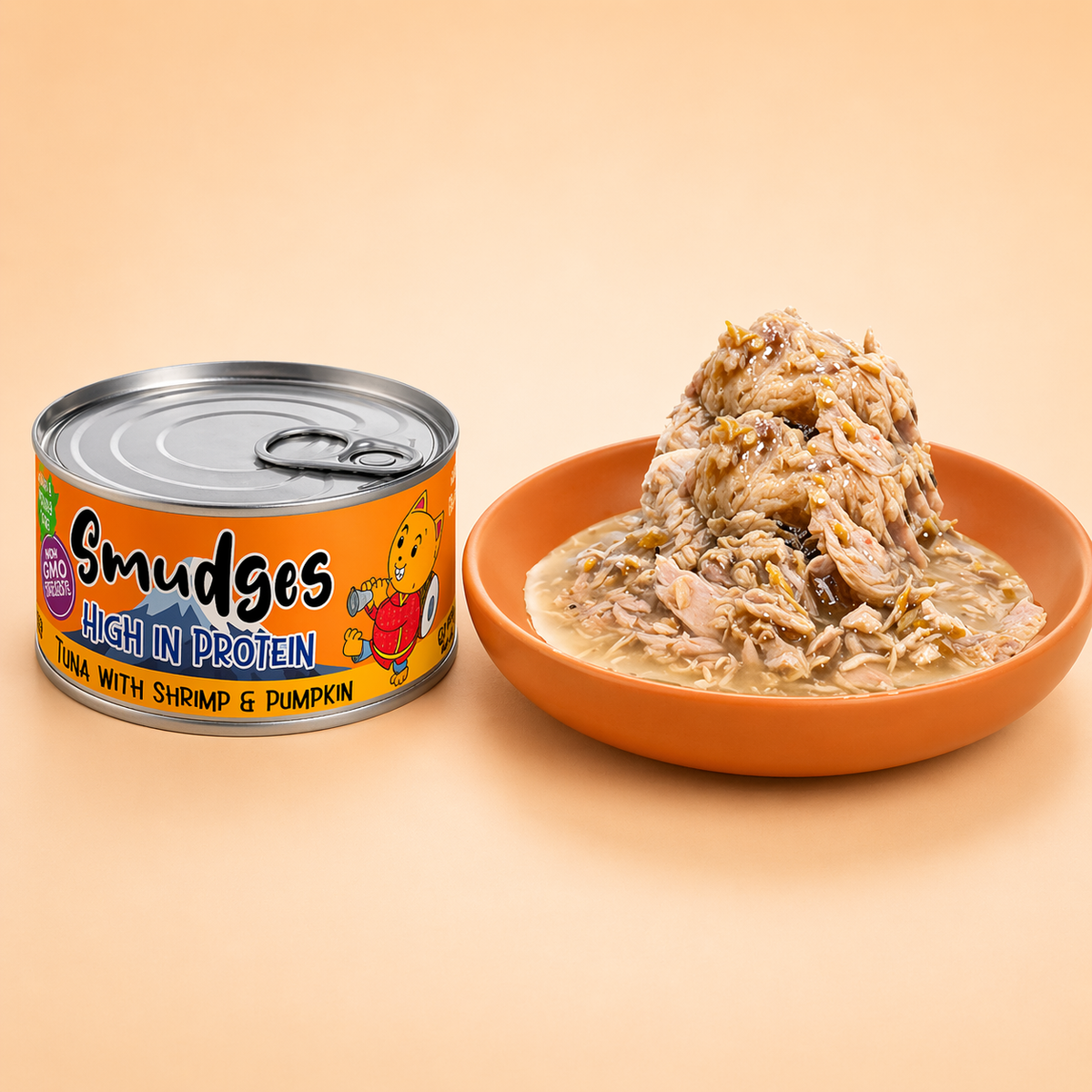 Smudges Adult Cat Tuna Flakes With Shrimp & Pumpkin in Gravy 80g
