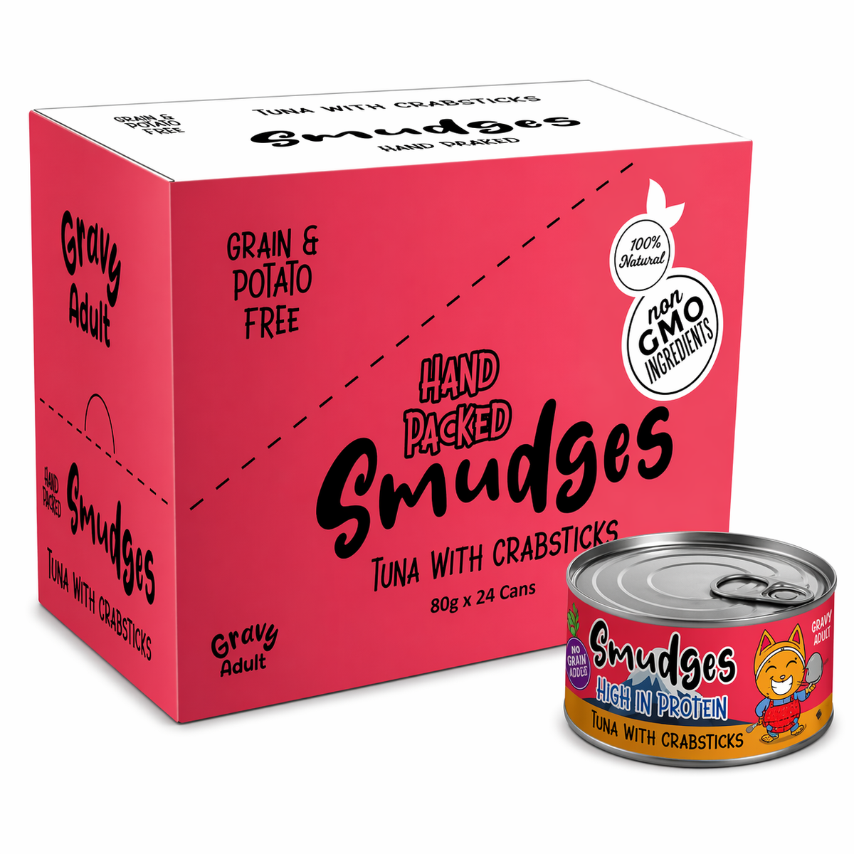 Smudges Adult Cat Tuna with Crabsticks in Gravy 80g