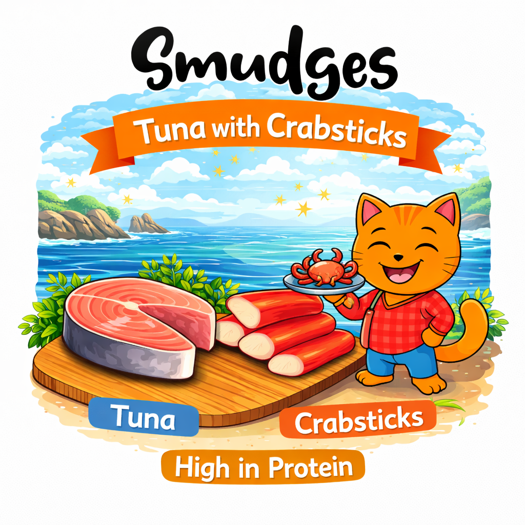 Smudges Adult Cat Tuna with Crabsticks in Gravy 80g