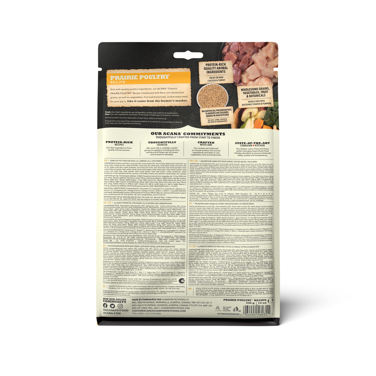 Acana Classic Prairie Poultry Dry Dog Food