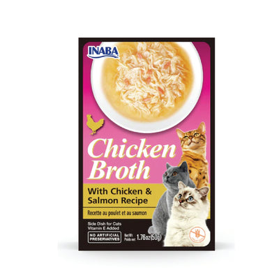 Inaba Chicken Broth with Chicken & Salmon Recipe (Pack of 6)