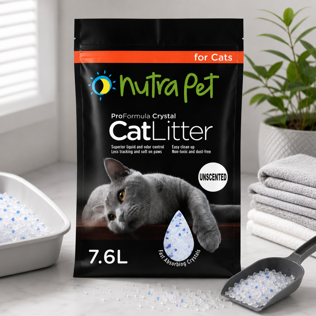 NutraPet Cat Litter Silica Gel 7.6L - Non-Scented