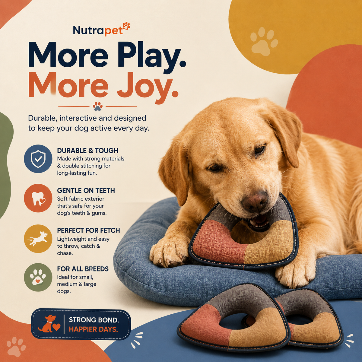 Nutrapet Complete Boomerang Dog Toy