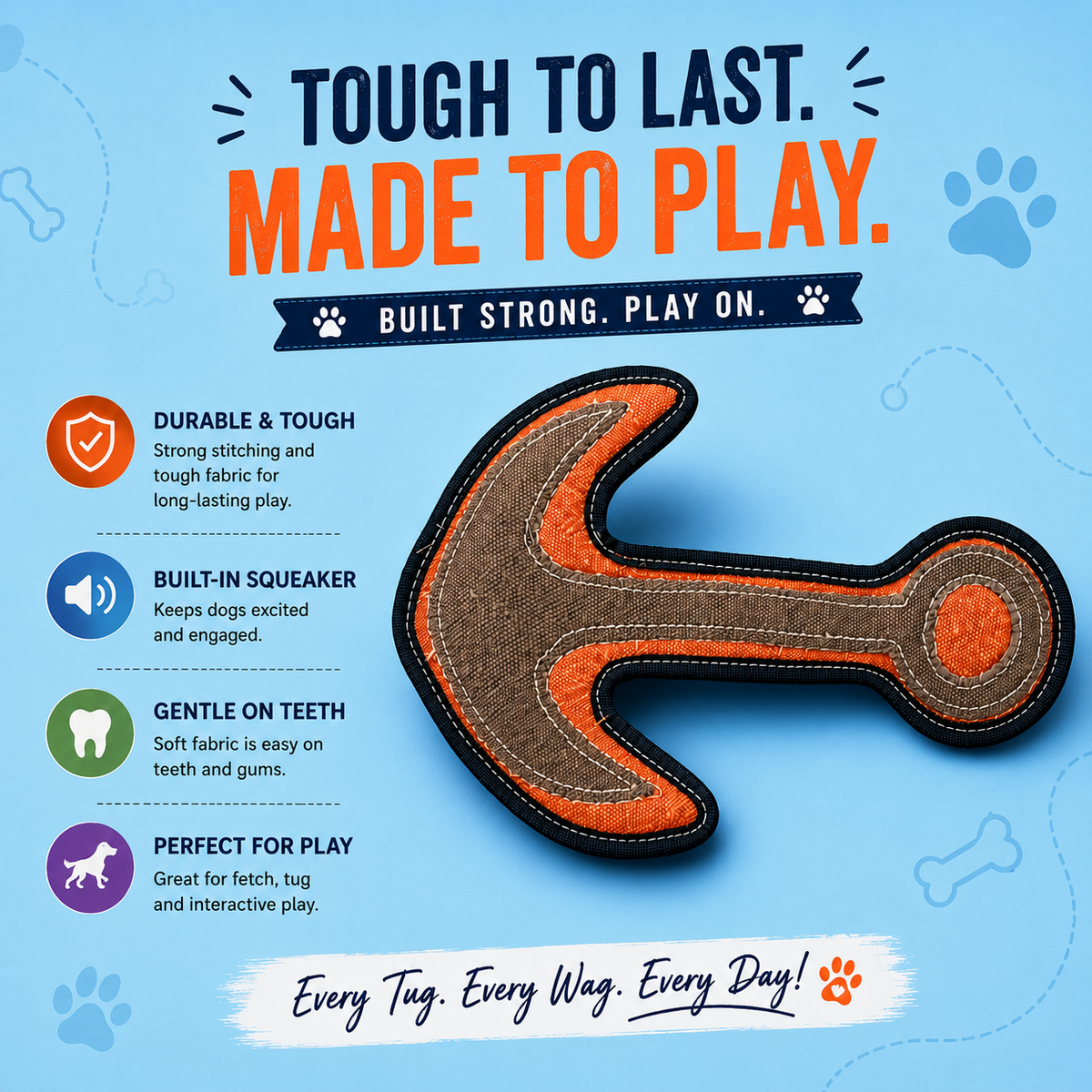Nutrapet Anchor Dog Toy