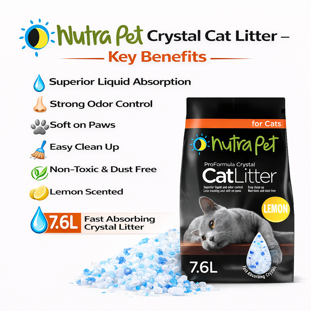 Nutrapet Cat Litter Silica Gel 7.6L- Lemon Scent