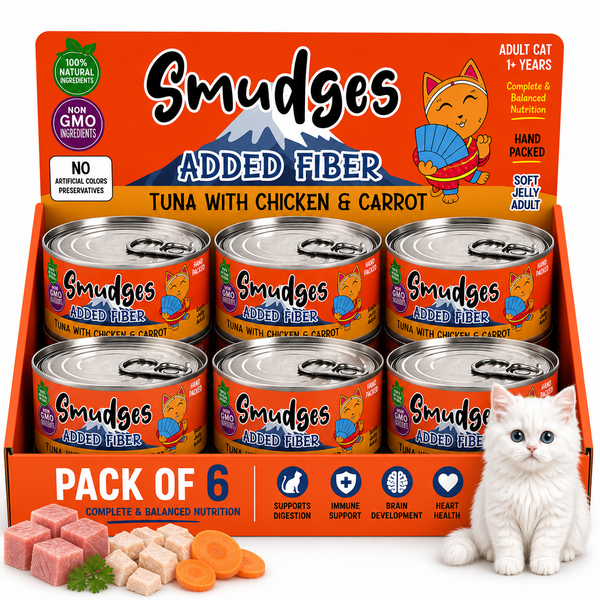 Smudges Adult Cat Tuna Flakes With Chicken & Carrot in Gravy 80g