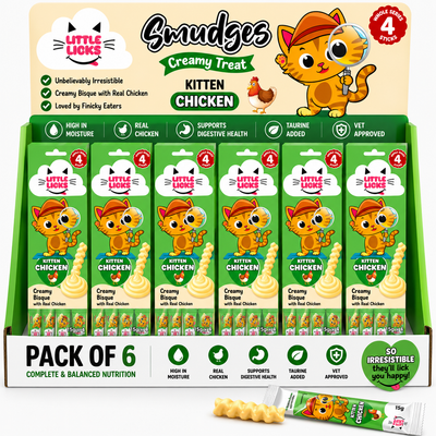 Smudges Little Licks Chicken Creamy Bisque Treats for Kitten Cat 4 x 15g