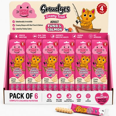 Smudges Little Licks Tuna & Salmon Creamy Bisque Treats for Adult Cat 4 x 15g