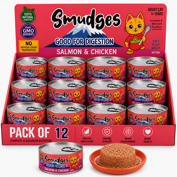 Smudges Kitten Salmon Pate Mixed with Shredded Chicken 60g