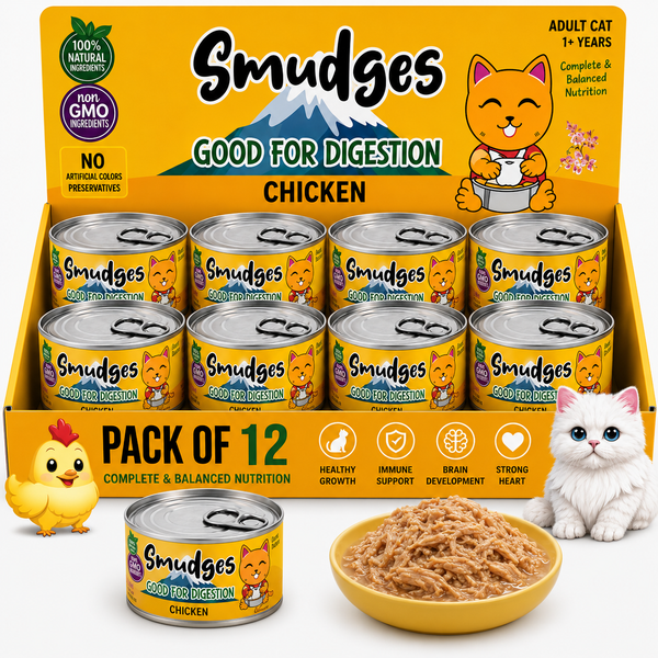 Smudges Adult Cat Chicken Flakes in Gravy 80g