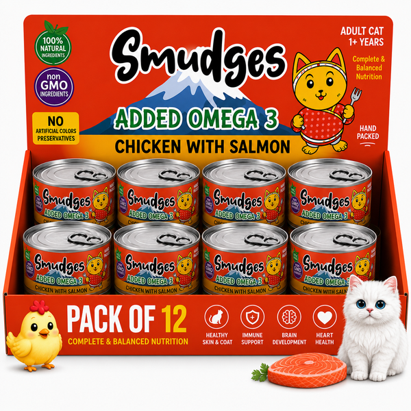 Smudges Adult Cat Chicken With Salmon In Gravy 80g