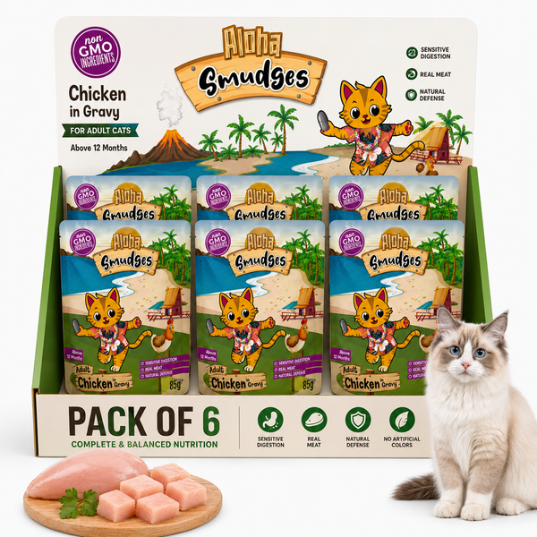 Aloha Smudges Chicken Adult Cat Wet Food in Gravy 85g Pouch