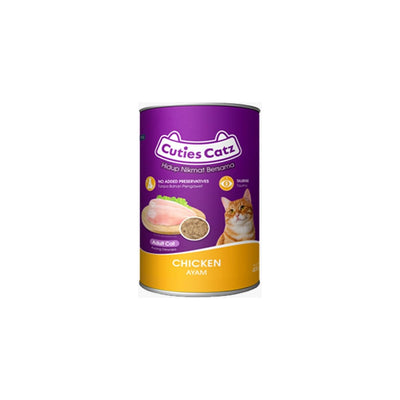 Cutie Catz Chicken Wet Cat Food Can 400g (Pack of 24)