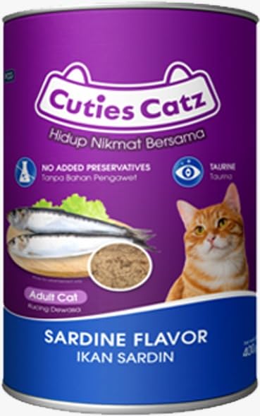 Cutie Catz Sardine Flavour Wet Cat Food Can 400g (Pack of 6)