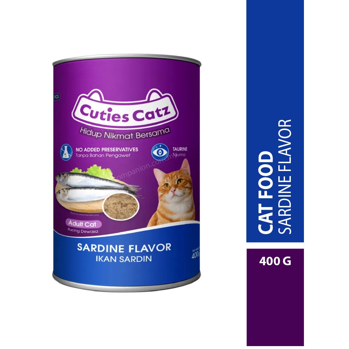 Cutie Catz Sardine Flavour Wet Cat Food Can 400g