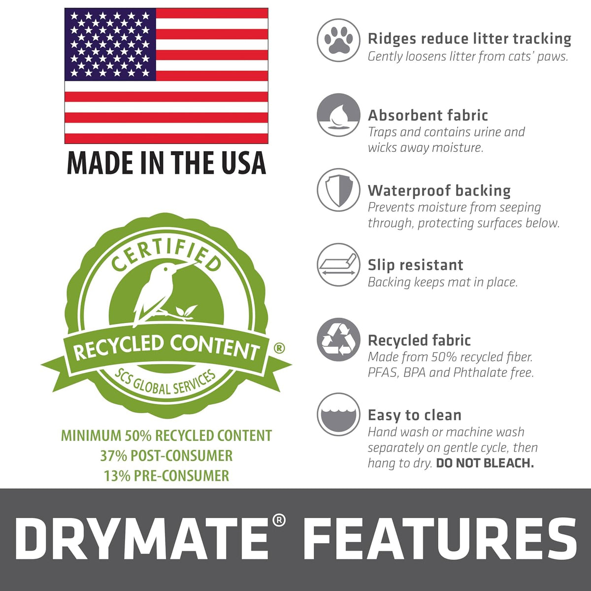 Drymate Cat Litter Mat – Good Kitty (20 x 28 Inches)