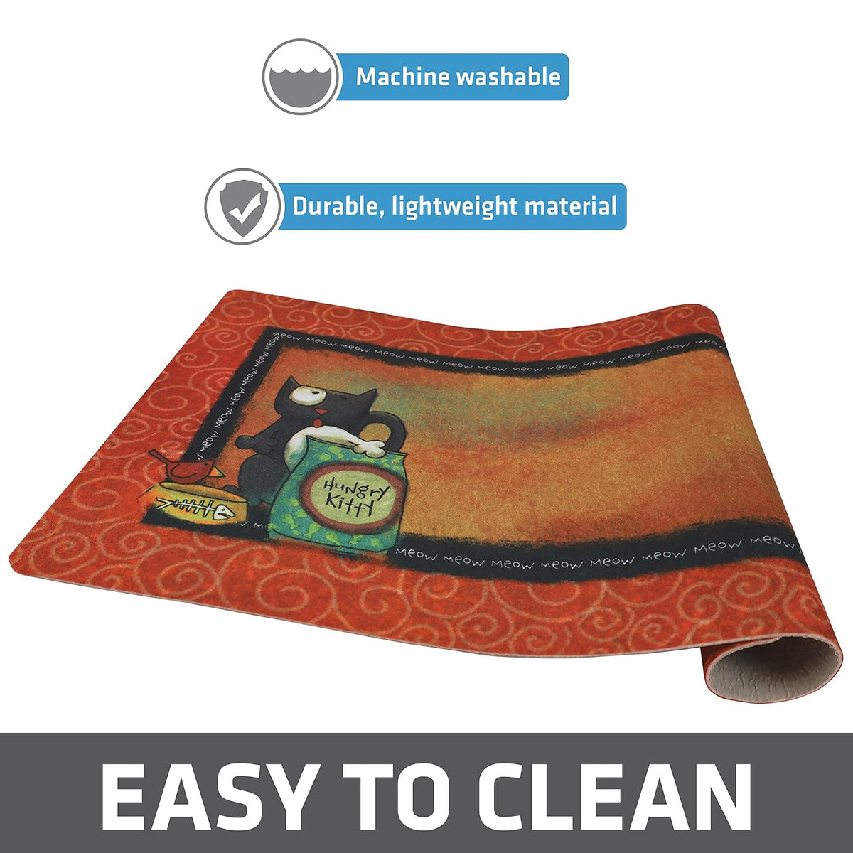 Drymate Cat Placemat – Hungry Kitty (12 x 20 Inches)