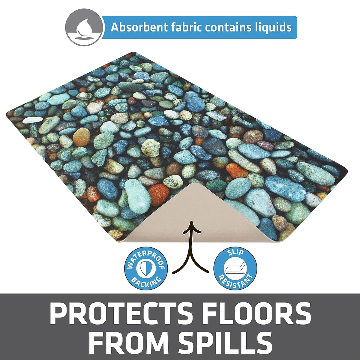 Drymate Pet Placemat – River Rock (12 x 20 Inches)