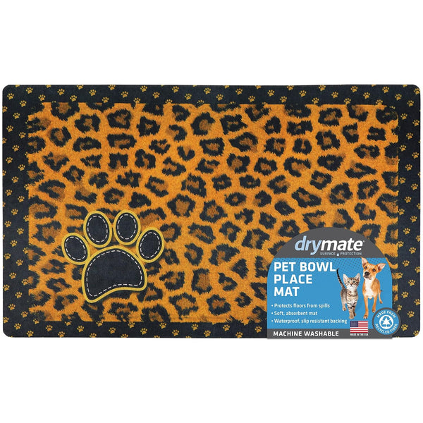 Drymate Pet Placemat – Tan Leopard (12 x 20 Inches)