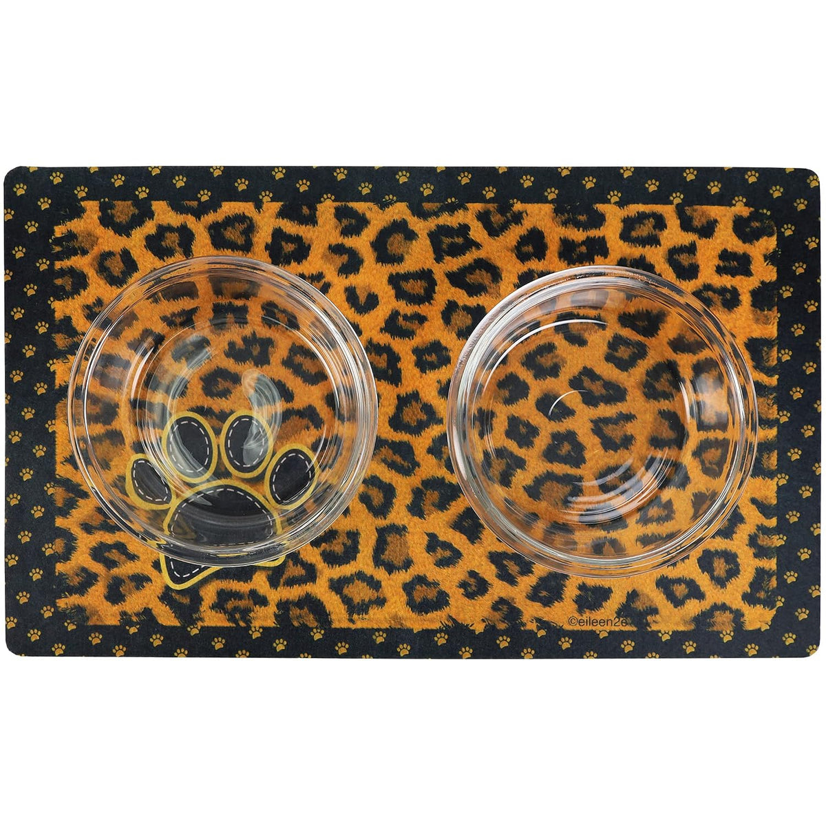 Drymate Pet Placemat – Tan Leopard (12 x 20 Inches)