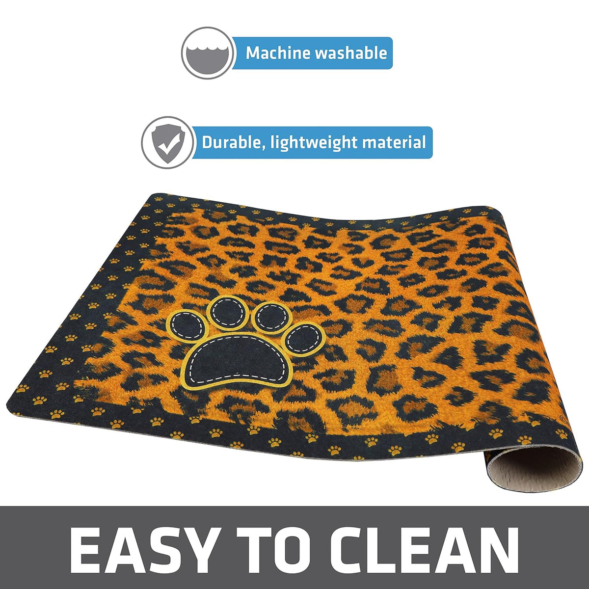 Drymate Pet Placemat – Tan Leopard (12 x 20 Inches)