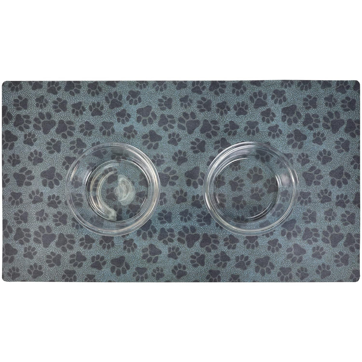Drymate Pet Placemat – Paw Dots Black (16 x 28 Inches)