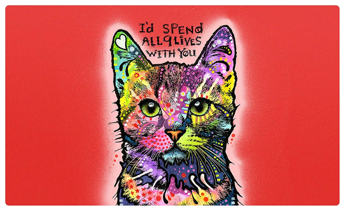 Drymate Cat Placemat – 9 Lives (12 x 20 Inches)