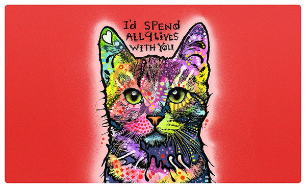 Drymate Cat Placemat – 9 Lives (12 x 20 Inches)