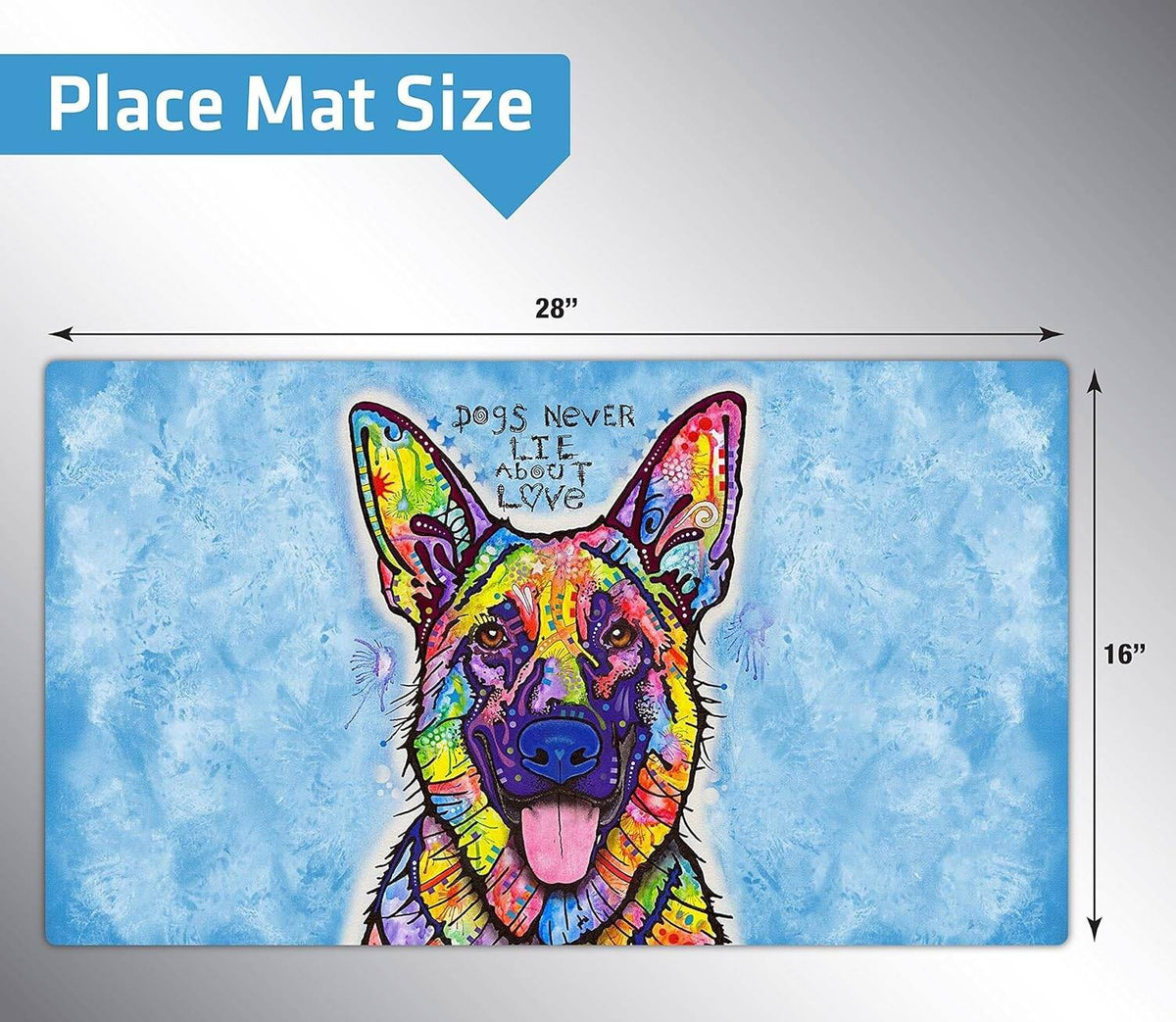 Drymate Pet Placemat – Dogs Never Lie (16 x 28 Inches)