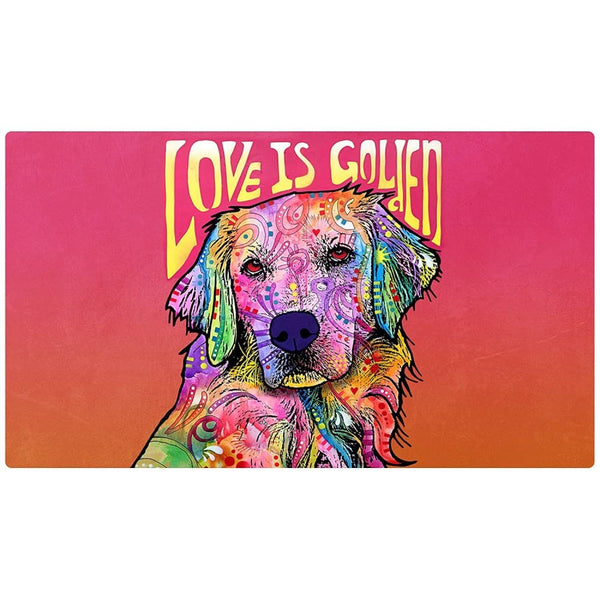 Drymate Pet Placemat – Love Is Golden (16 x 28 Inches)