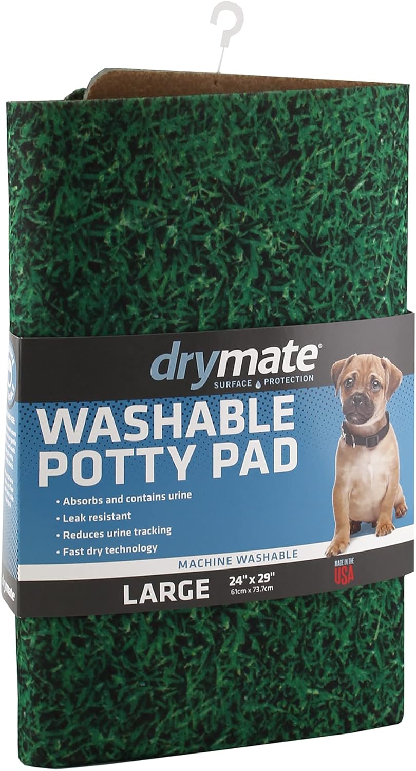 Drymate Washable Potty Pads – Green Fresh Grass (24 x 29 Inches)