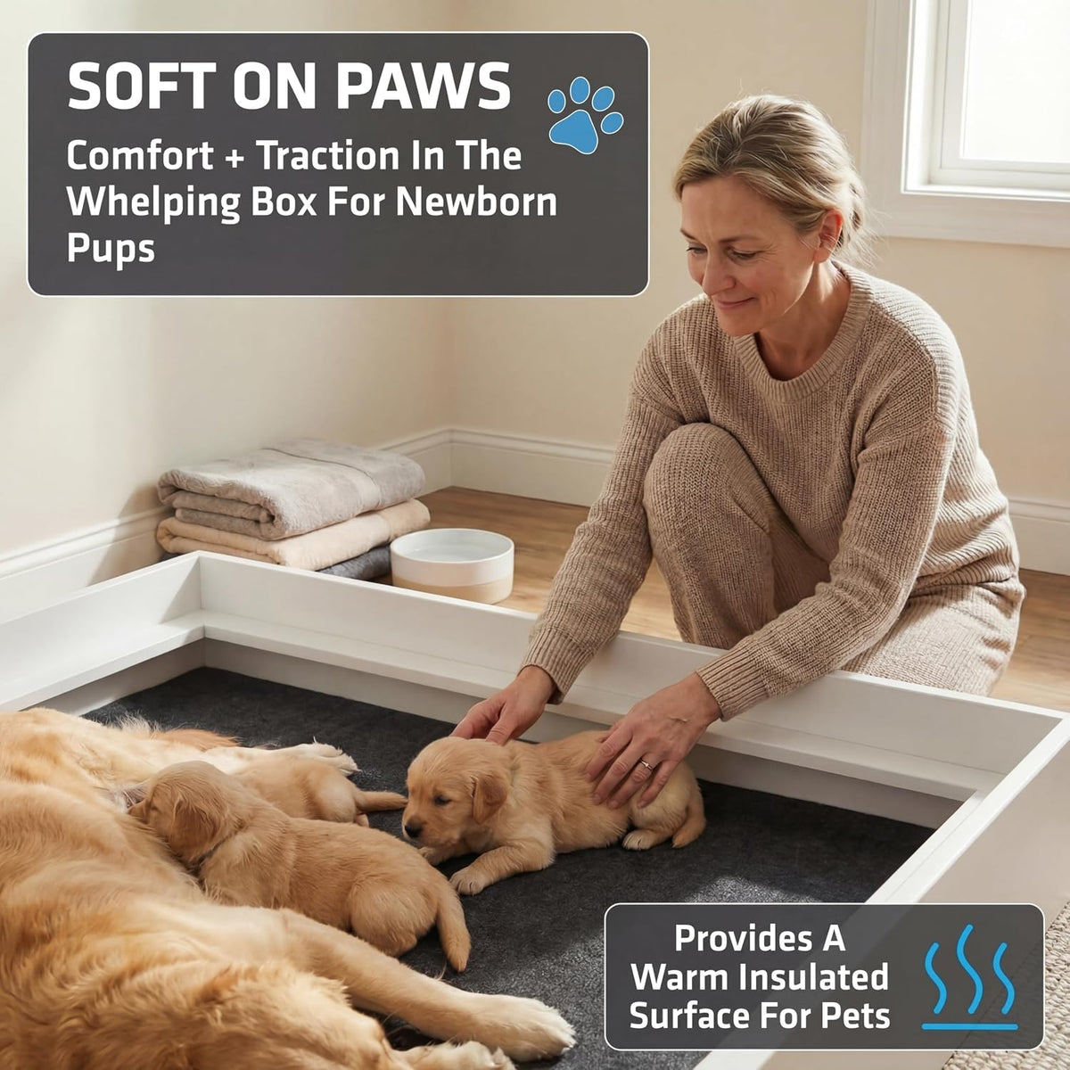 Drymate Whelping Box Liner Mat – Washable & Reusable Puppy Pad