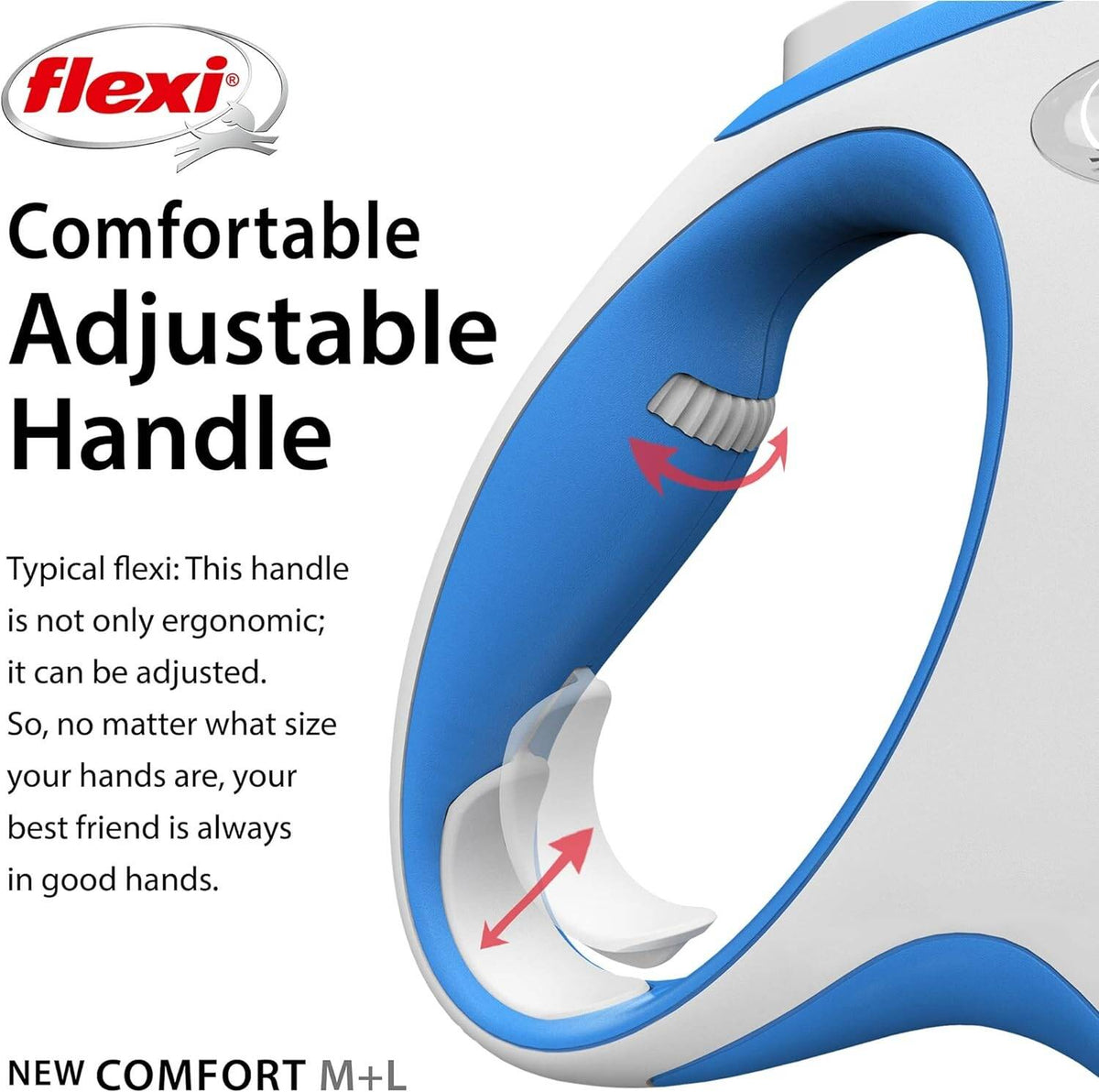 Flexi New Comfort Tape Retractable Dog Lead – Blue (5m)