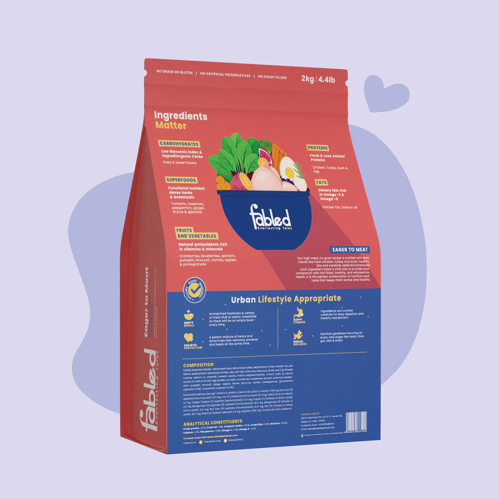Fabled Eager to Meat – Complete Food for All Breed Adult Dogs (Above 12 Months)