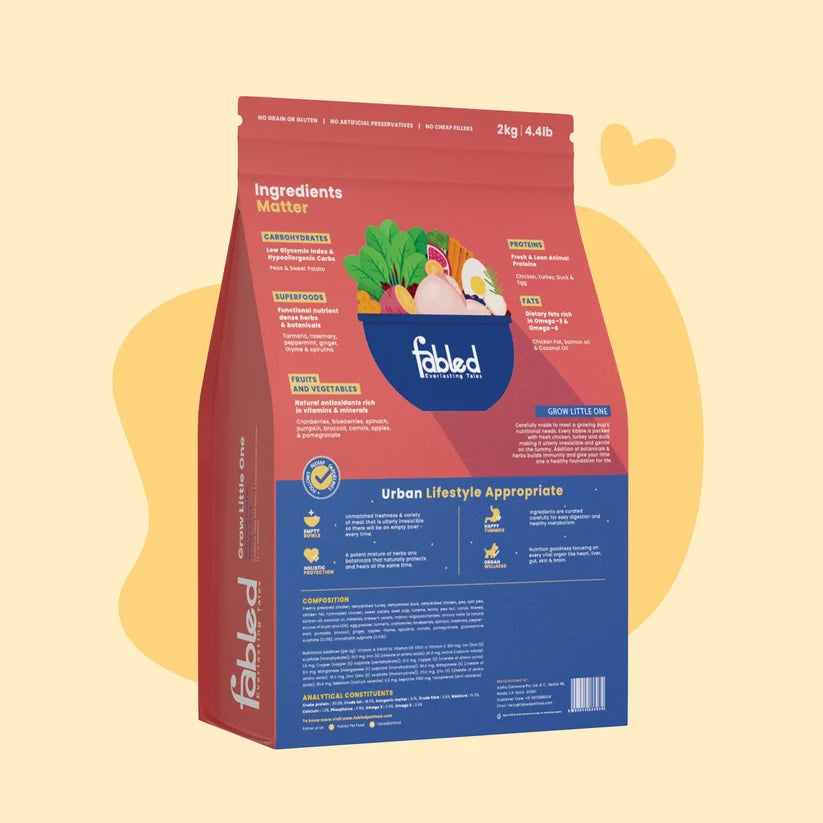 Fabled Grow Little One Complete Food for Small & Medium Breed Puppies (3–12 Months)