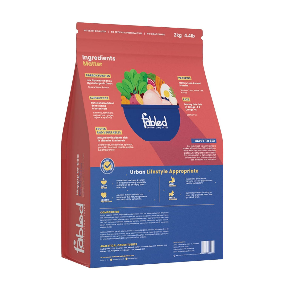 Fabled Happy to Sea – Complete Food for All Breed Adult Dogs (Above 12 Months)