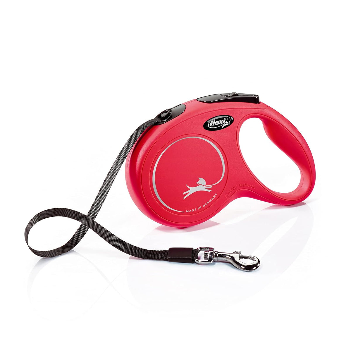 Flexi New Classic Tape Retractable Dog Lead – Red (5m)