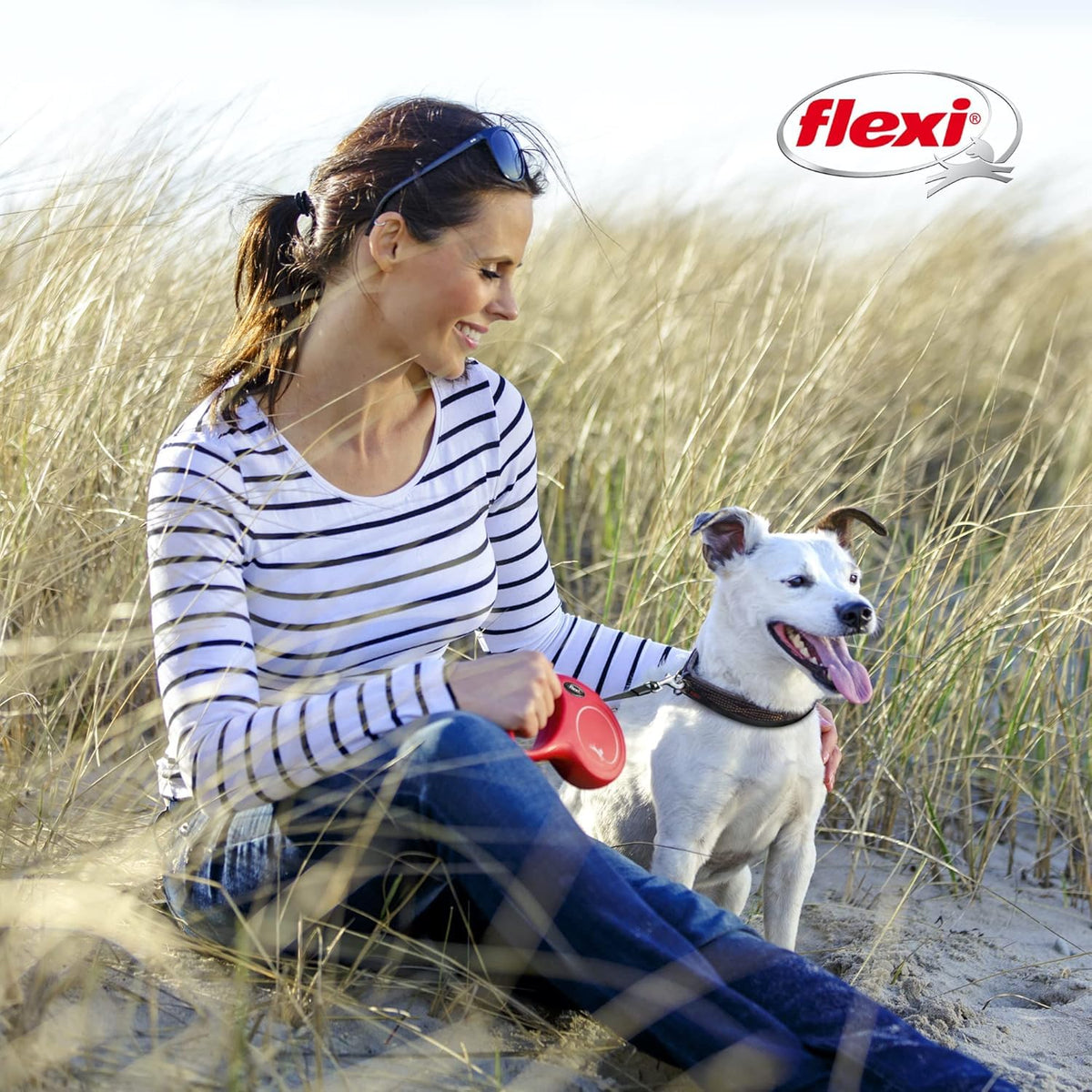 Flexi New Classic Tape Retractable Dog Lead – Red (5m)